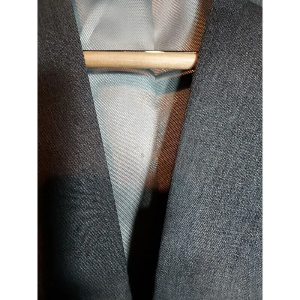 Stafford‎ Men's 2pc Wool Blend Suit Gray 46 L 36 32 Business Formal Jacket Pants